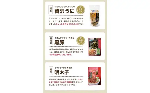 九州の名産ふりかけ 3袋 セット
