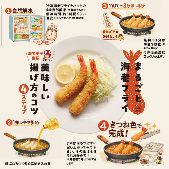 まるごと海老フライ 5本×1P エビフライ 冷凍 えび 無保水 ブラックタイガー【海老善】