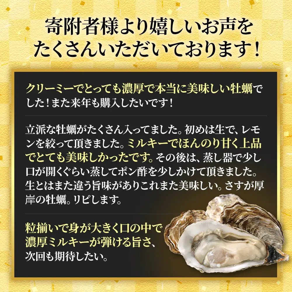 厚岸産牡蠣 マルえもん 3L・M 食べ比べ 各12個 牡蠣