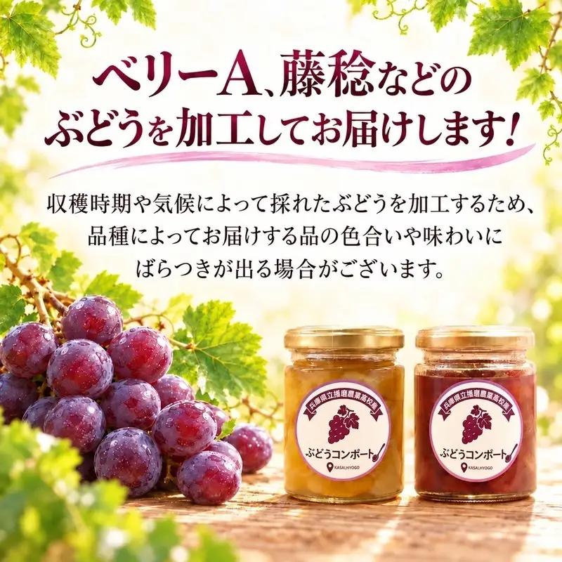 ぶどう加工品セット ジャム コンポート フルーツソース ぶどう加工品セット【3種各1本】
