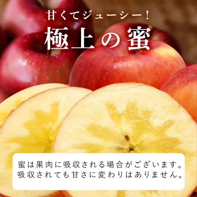 りんごサンふじ蜜入り家庭用葉とらず 青森県産 りんご【約3kg】