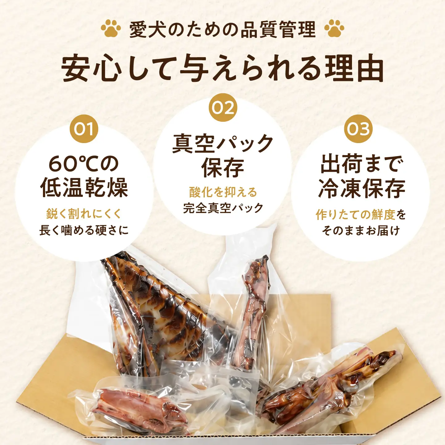 犬用 デンタルケア 【 犬道・極 】 エゾ鹿 骨セット 800g以上 大阪府高槻市/有限会社サクセス[AOEZ001]