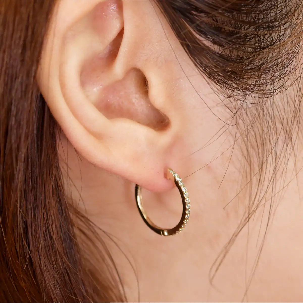 0.3ｃｔ 中折れ式ピアス イエローゴールド 管理番号RTJ-020 246-005-a