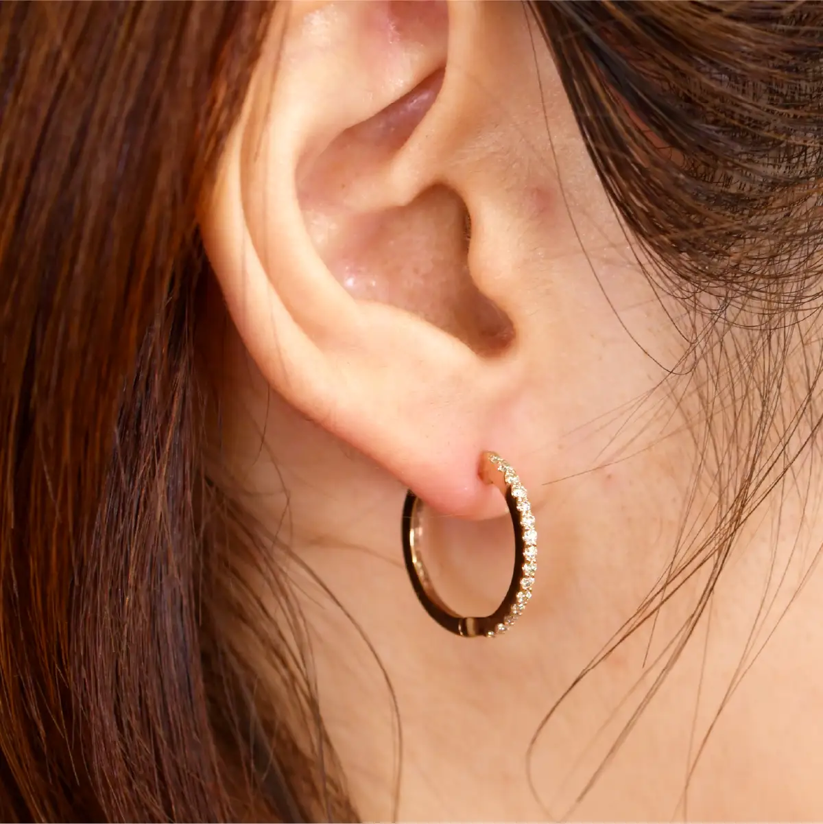 0.3ｃｔ 中折れ式ピアス ピンクゴールド 管理番号RTJ-020 246-005-c