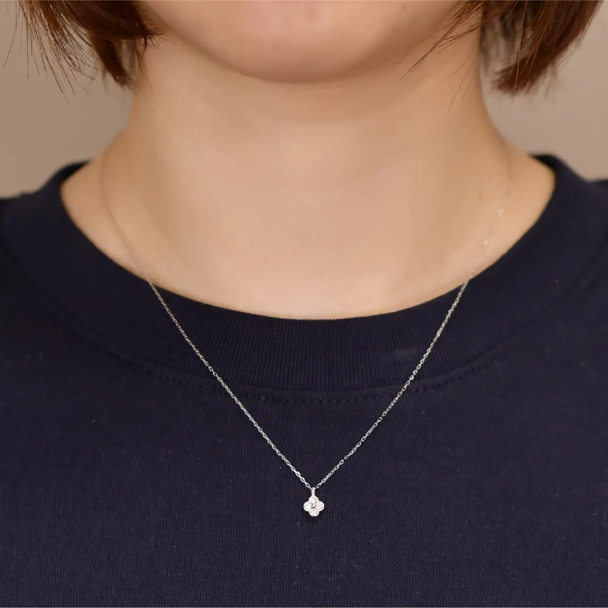 0.11ｃｔ 10金 ネックレス ホワイトゴールド 管理番号RTJ-022 246-007-b