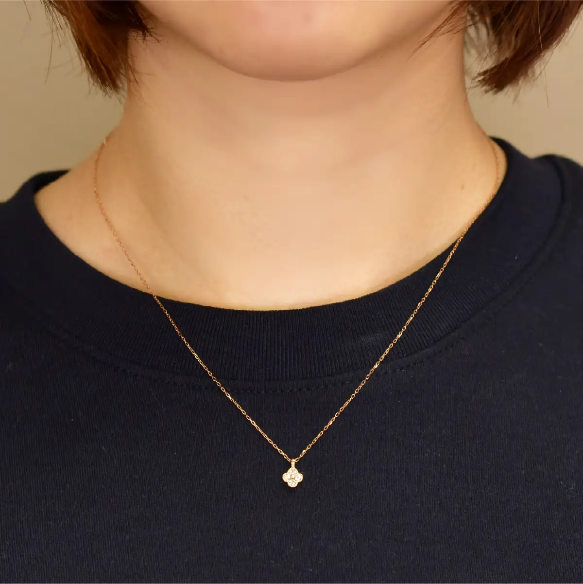0.11ｃｔ 10金 ネックレス ピンクゴールド 管理番号RTJ-022 246-007-c