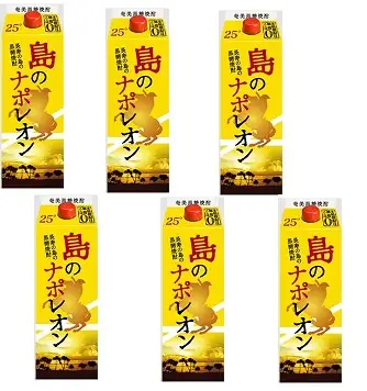 黒糖焼酎　島のナポレオン1,800ml紙パック6本セット　mkmt10