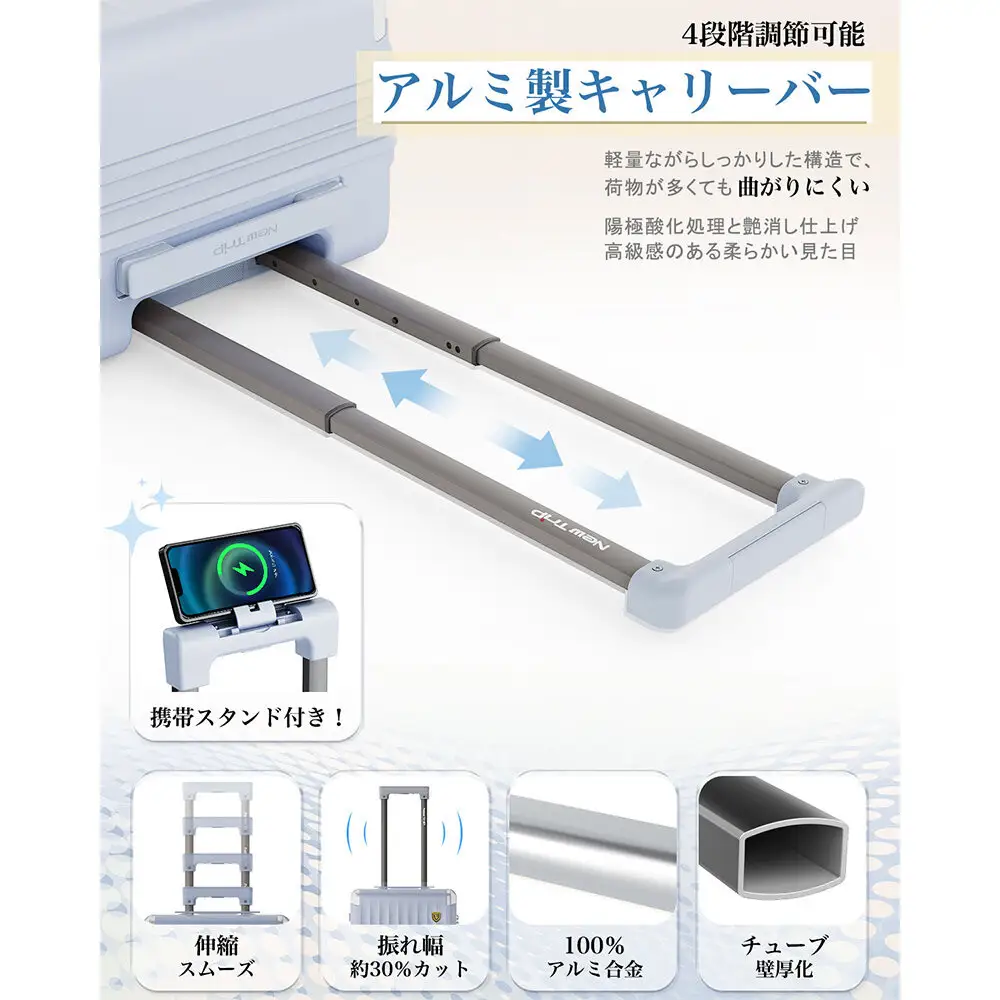 NT-XB0502  ヘイズブルー  M  スーツケース