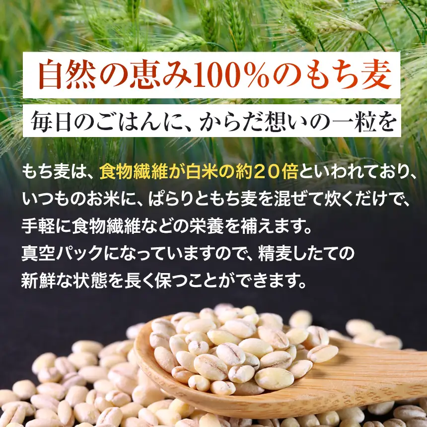 国産もち麦300g2袋 ＆ 100g4袋