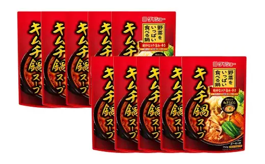 野菜をいっぱい食べる鍋 キムチ鍋スープ 750g×10袋 ダイショー コチュジャン 味噌 だし 鍋 スープ