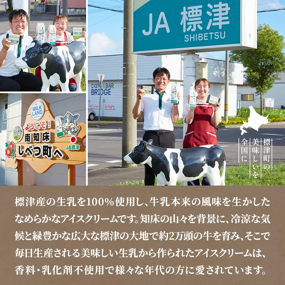 しべつ牛乳アイス24個 北海道 アイスクリーム 無添加 詰め合わせ【配送不可地域：離島】【AE023】