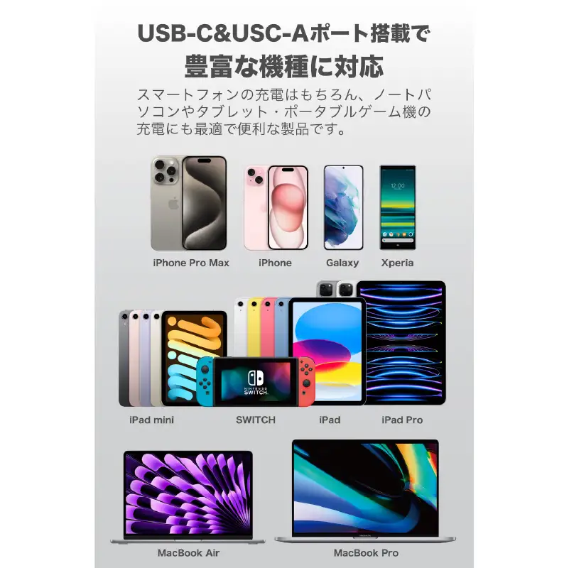超小型急速充電PD65W対応USB充電器PR-AP148ブラック【kw0232-0081】