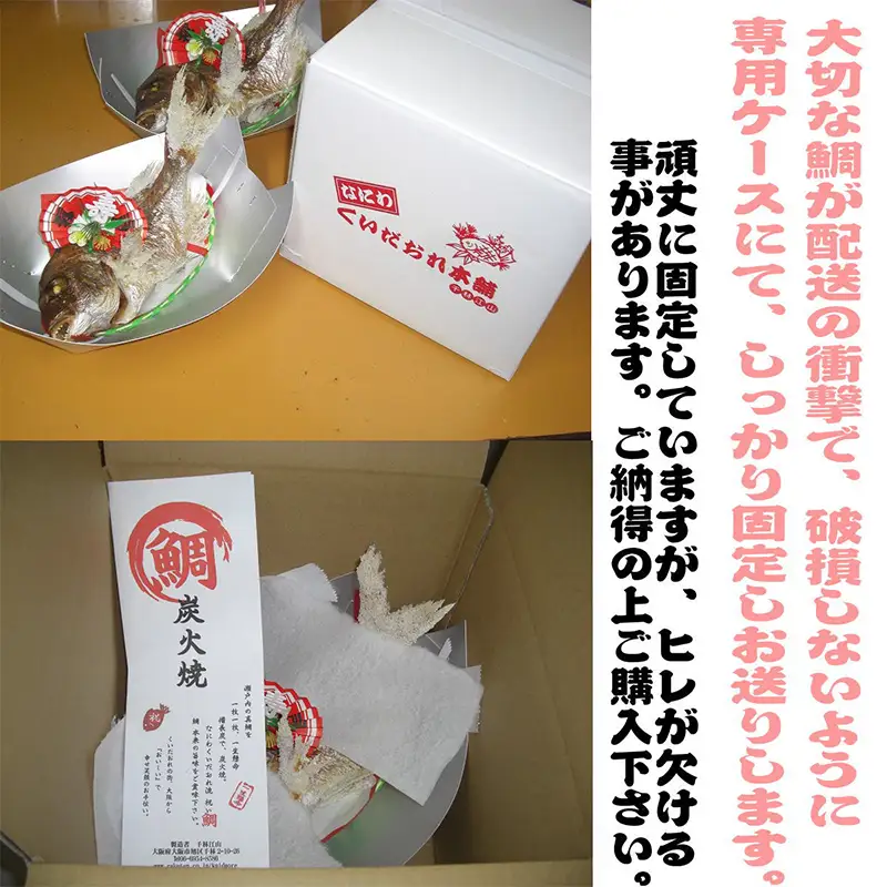 【商店街逸品】天然祝鯛 炭火焼1.7kg 国産はまぐり100g お食い初めセット_OS389-0007-01