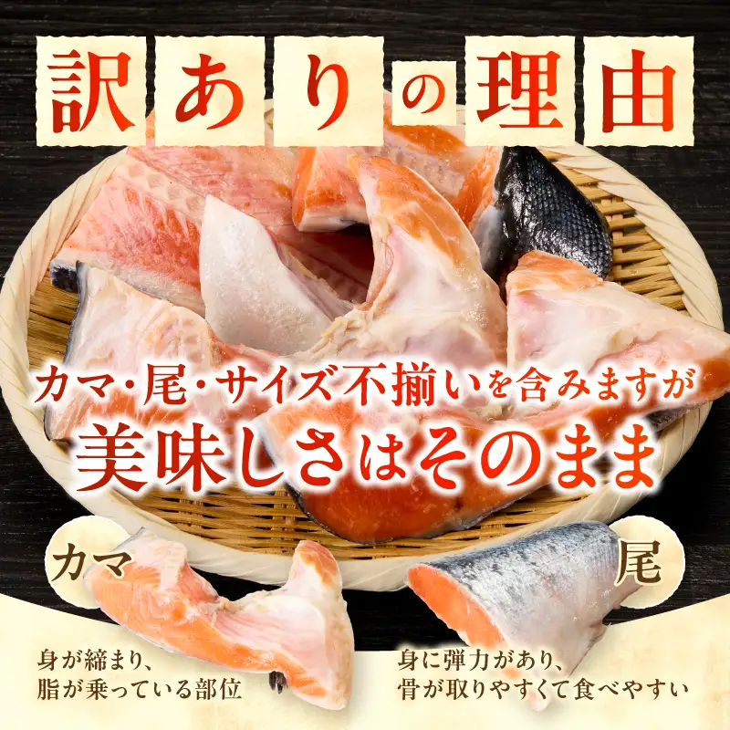 訳あり！ 銀鮭 切身 約1.8kg 便利なジッパーバック入り (a15-715)