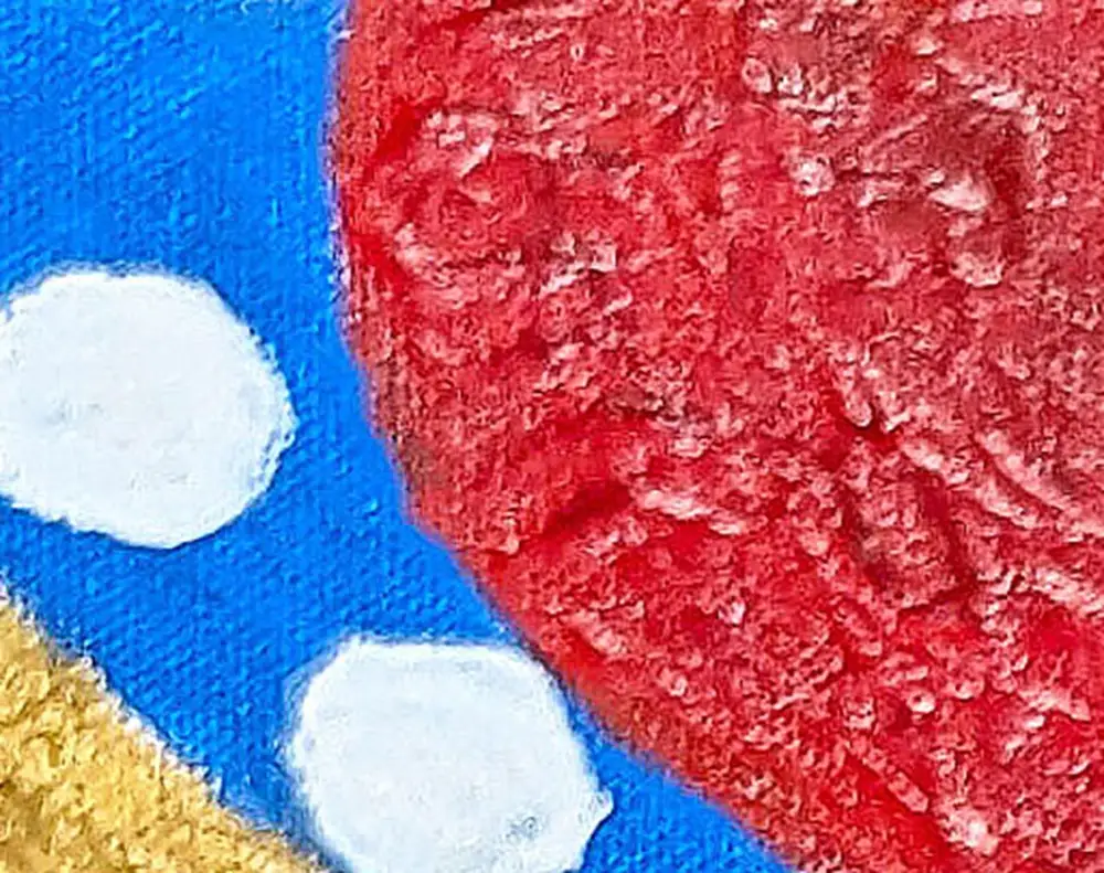 絵画 富士山溶岩パワーアート「白雲に黄金富士と太陽D」 絵画