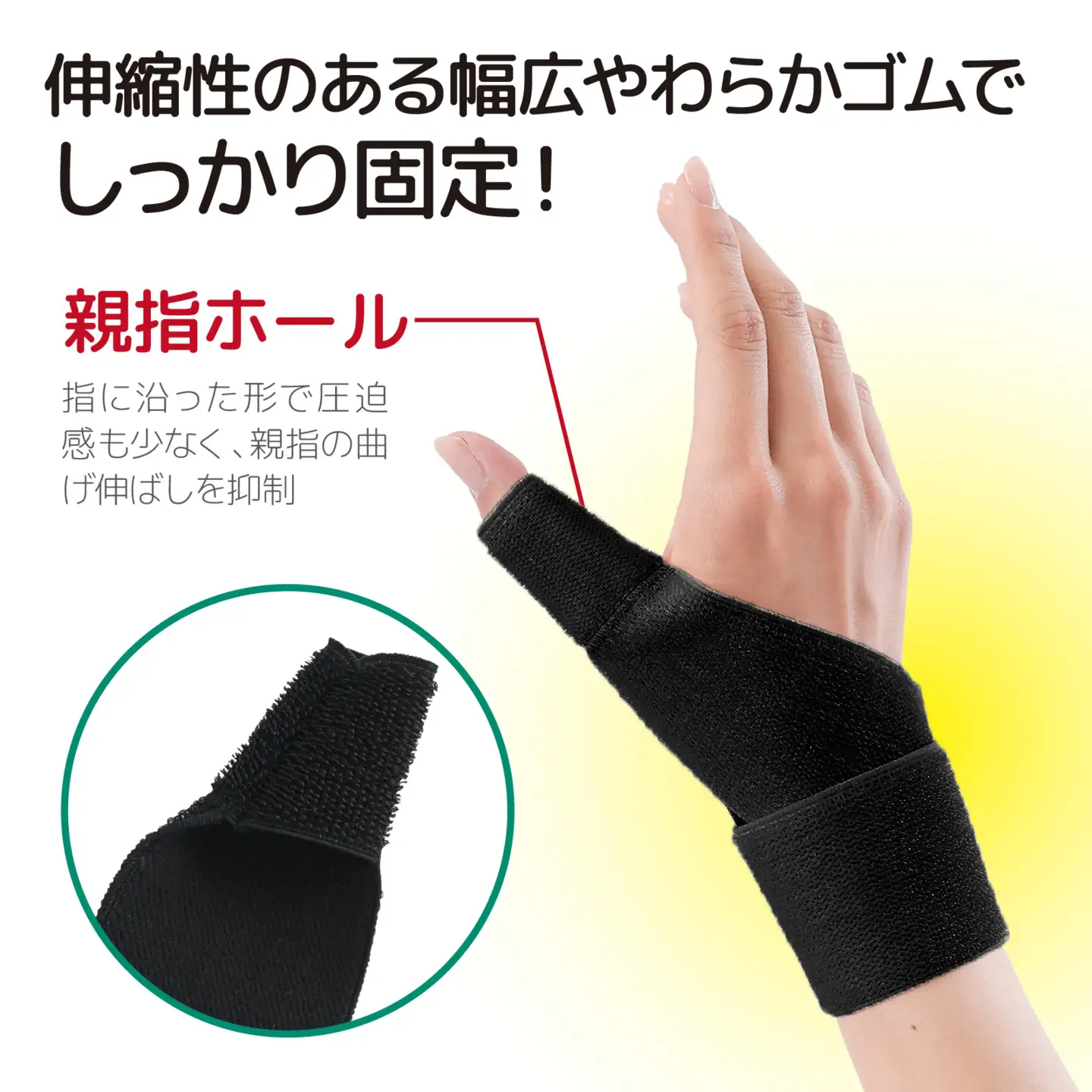 Dr.PRO親指・手首サポーター ブラック 2枚組 ｜ サポーター