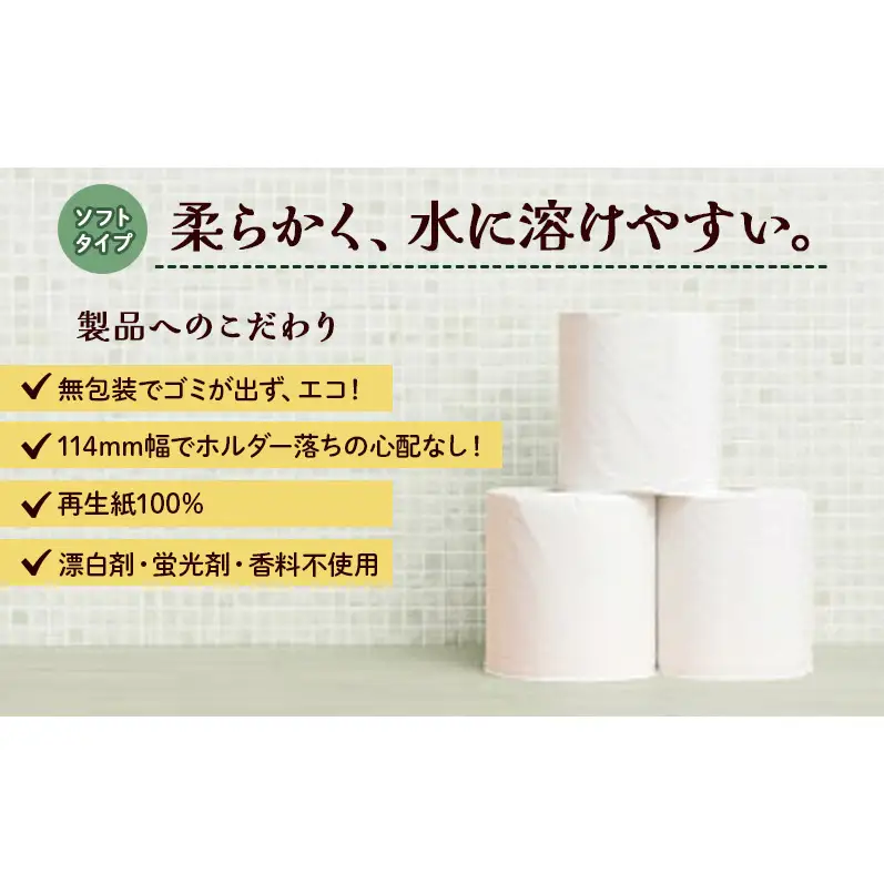 トイレットペーパー 無包装 ダブル トイレットペーパー【27.5m 48ロール】【定期便 12ヶ月】