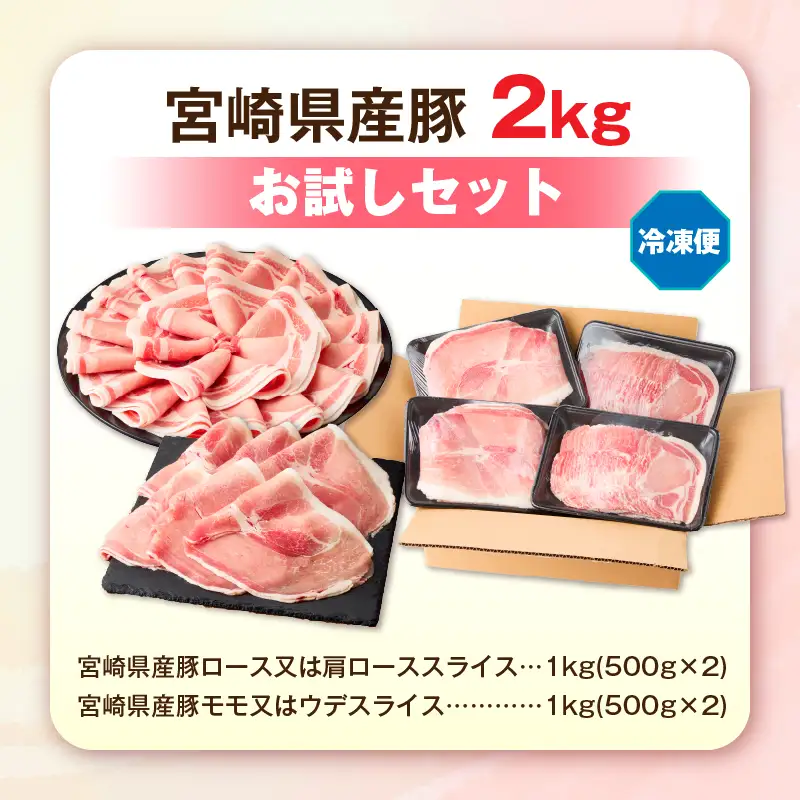 宮崎県産豚2kg お試しセット