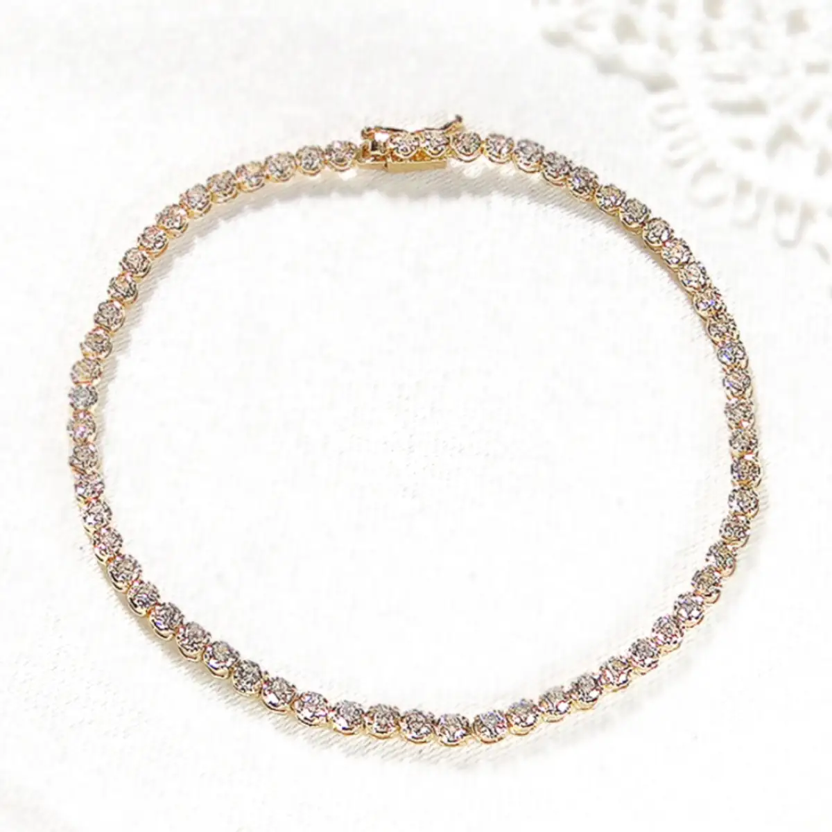 K18YG【2.0ct】ダイヤモンド テニス ブレスレット CSBL00019-18Y SWAV089-a
