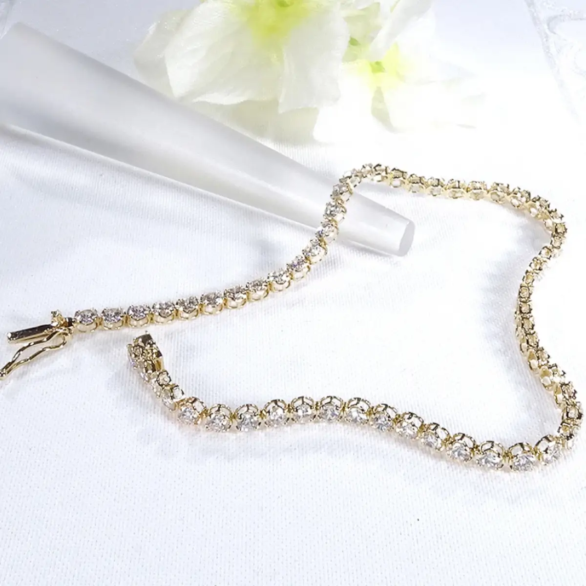 K18YG【3.0ct】ダイヤモンド テニス ブレスレット CSBL00018-18Y SWAV090-a