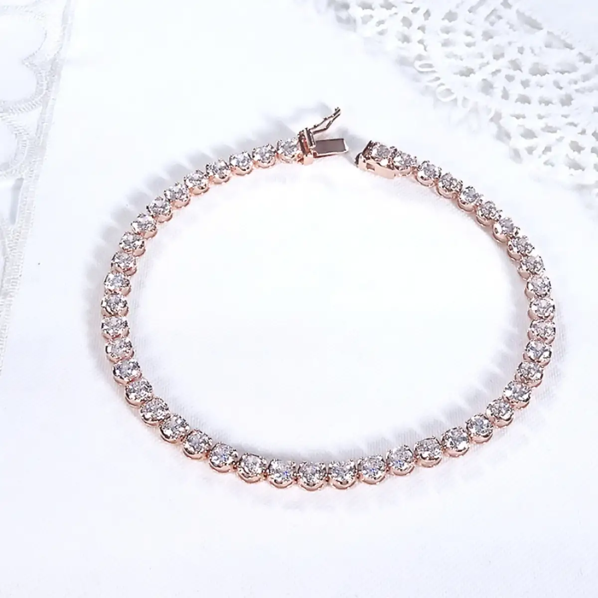 K18PG【5.0ct】ダイヤモンド テニス ブレスレット CSBL00036-18P SWAV091-b