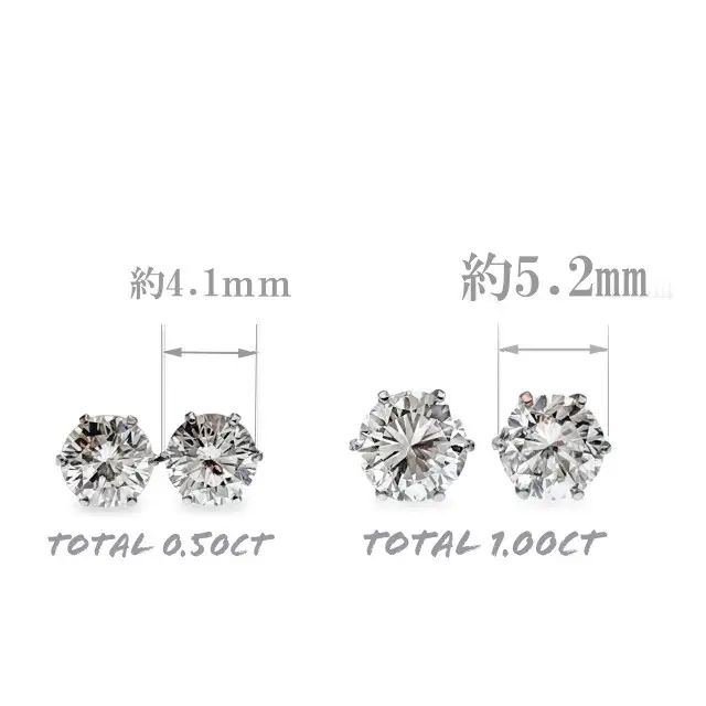 1.0CT ダイヤモンドピアス　E354DI-P