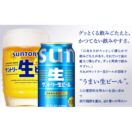 FK7-0496_【9回定期便】 サントリー 生ビール トリプル生 350ml ×1
