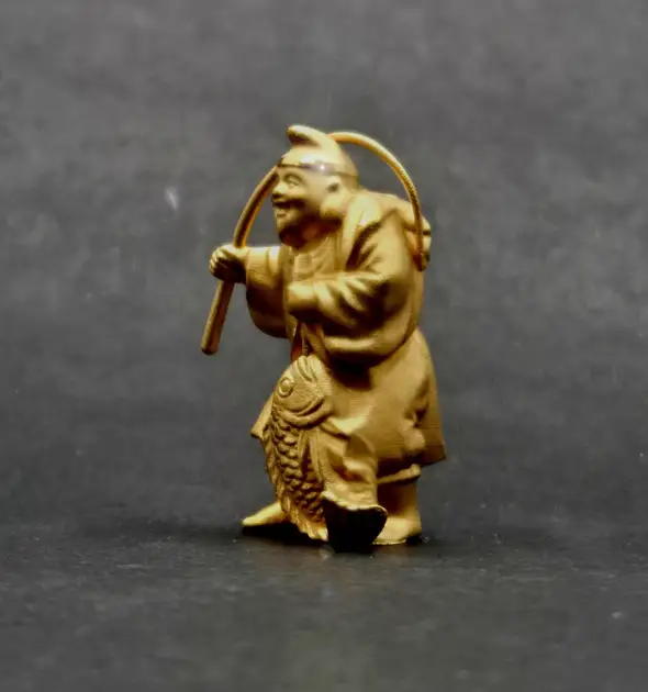 【造幣局ホールマーク入り】【純金】恵比寿　大 15~16g　【甲斐石和温泉七福神】　252-027