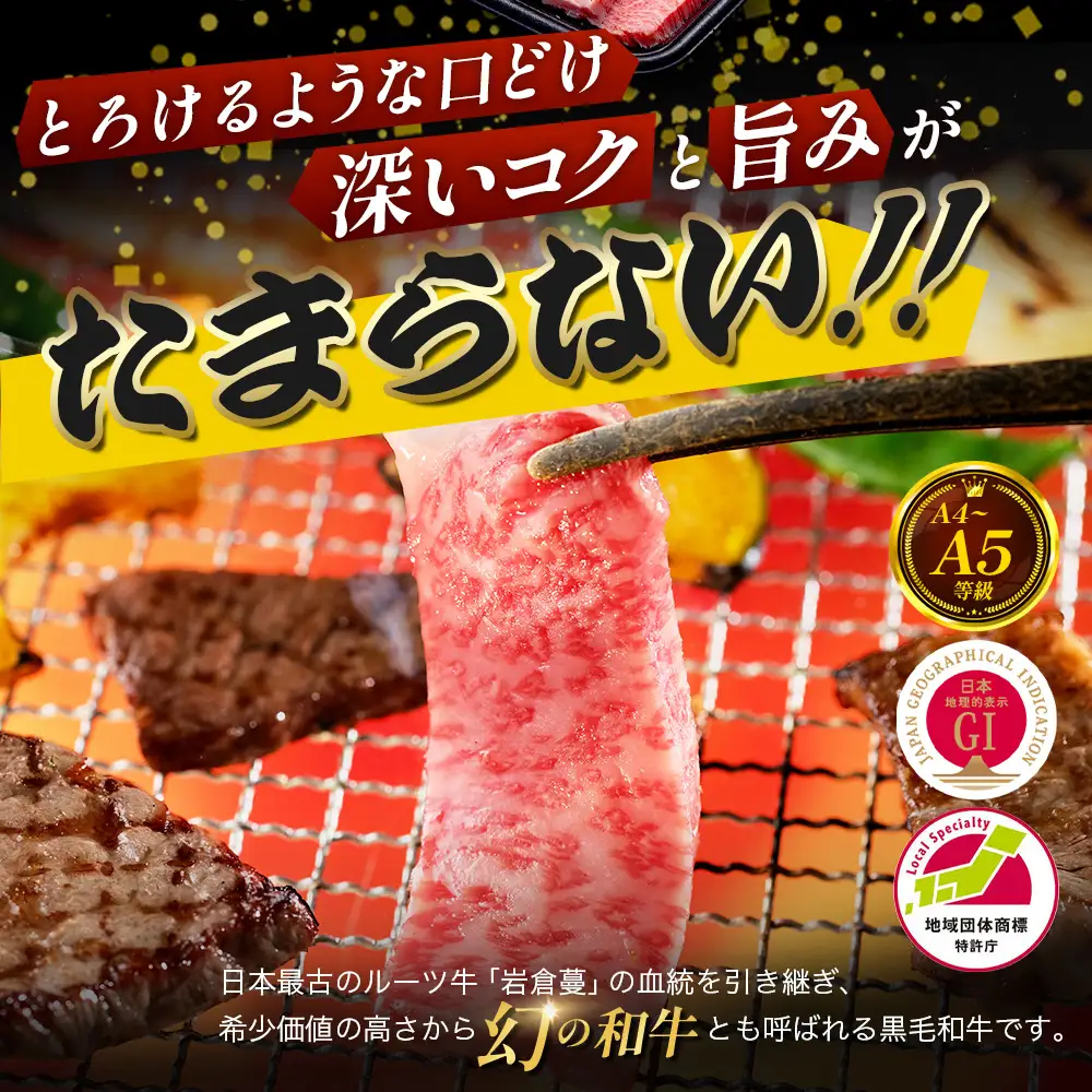 【比婆牛】A5～A4ランク 焼肉用 ロース 600g | 牛肉 黒毛和牛 やきにく 焼き肉