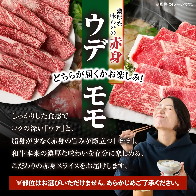 鹿児島県産黒毛和牛赤身（ウデorモモ）スライス 1kg（500g×2P） KN176-001-02 牛 肉