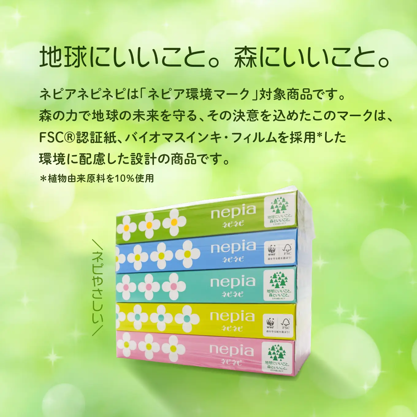 ＜2か月定期便＞ ネピア ネピネピティシュ150W 計90個 5個パック×18パック 2か月合計180個 nepia ティシュペーパー ティッシュ フレッシュパルプ100％ FSC®認証紙 防災ストック 備蓄 日用品 大容量 まとめ買い 青森県 八戸市