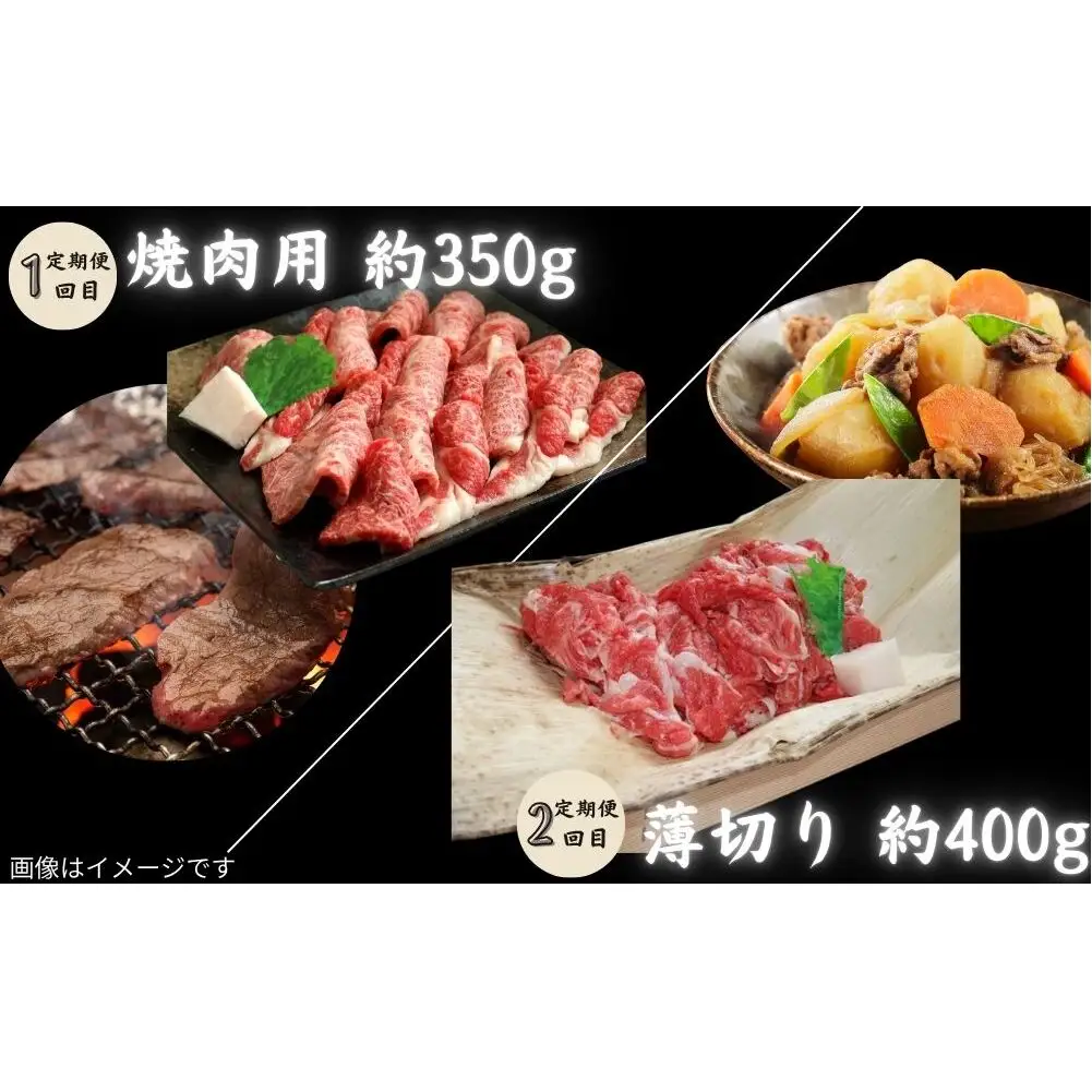 【宇陀里牛 定期便6回 (小人数向け) 】宇陀里牛 食べきりサイズ ／ふるさと納税 宇陀里牛 黒毛和牛 少量 牛肉セット 焼肉 ステーキ すき焼き 6回配送 国産和牛 光福久屋 奈良県 宇陀市