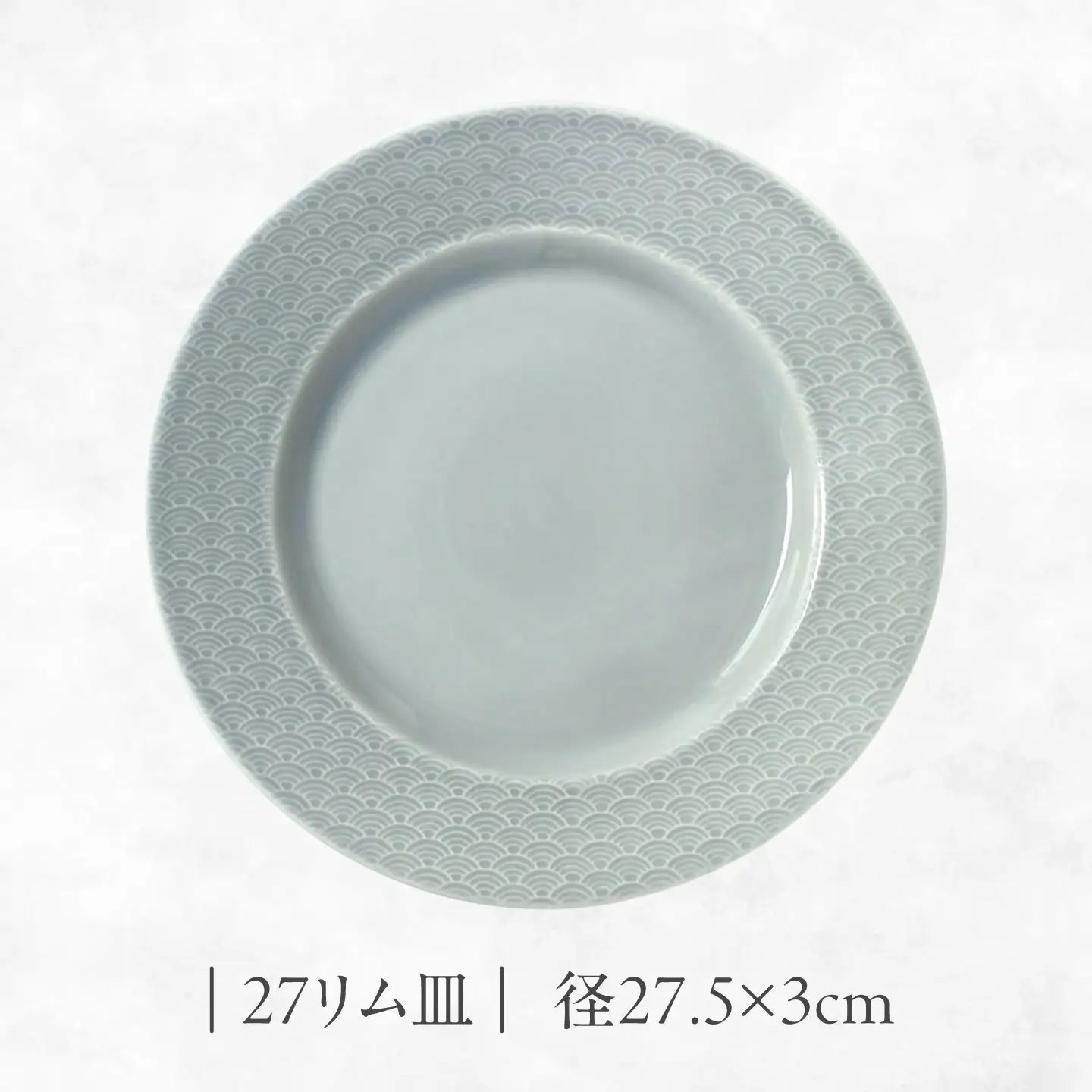 【美濃焼】 吉祥 19リム皿×27リム皿 青海波 計2枚セット 瑞浪市 / JS企画 小田陶器  陶器 食器 お皿 皿  お皿 リムプレート 丸皿[AZAZ341]