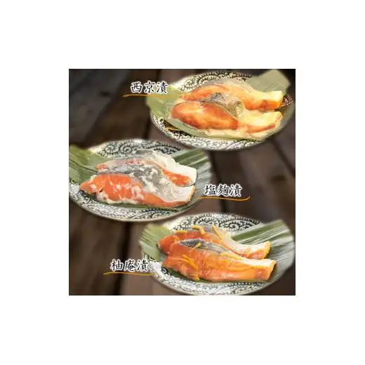 漬け魚 5種食べ比べセット 銀鮭 西京漬け 粕漬け 甘塩 塩麹漬 幽庵漬 詰め合わせ 骨取り 骨抜き 骨なし 小分け 切り身 冷凍