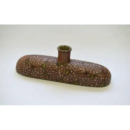 釉彩花入れ 一輪挿し 花瓶 陶芸品《受注制作》花入れ 花びん 花器 オブジェ インテリア 置物 おしゃれ 陶芸 手作り 陶器 装飾品 陶芸作家