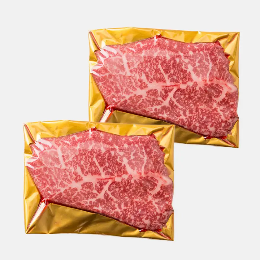 のし付【神戸牛】特選赤身ももステーキ 70g×2枚(小分け)(ギフトに嬉しい化粧箱仕様)【配送不可地域：離島】【1735475】