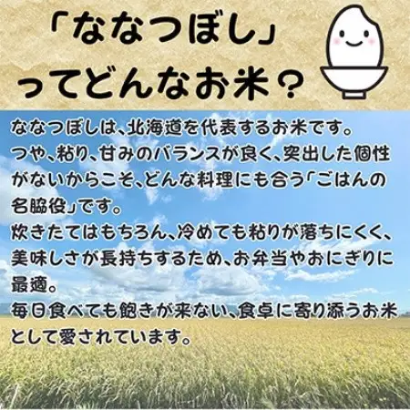 【令和7年産】北海道深川産ななつぼし3kg(1kg×3袋)　普通精米　特A　美味しいお米　小分け【1741770】