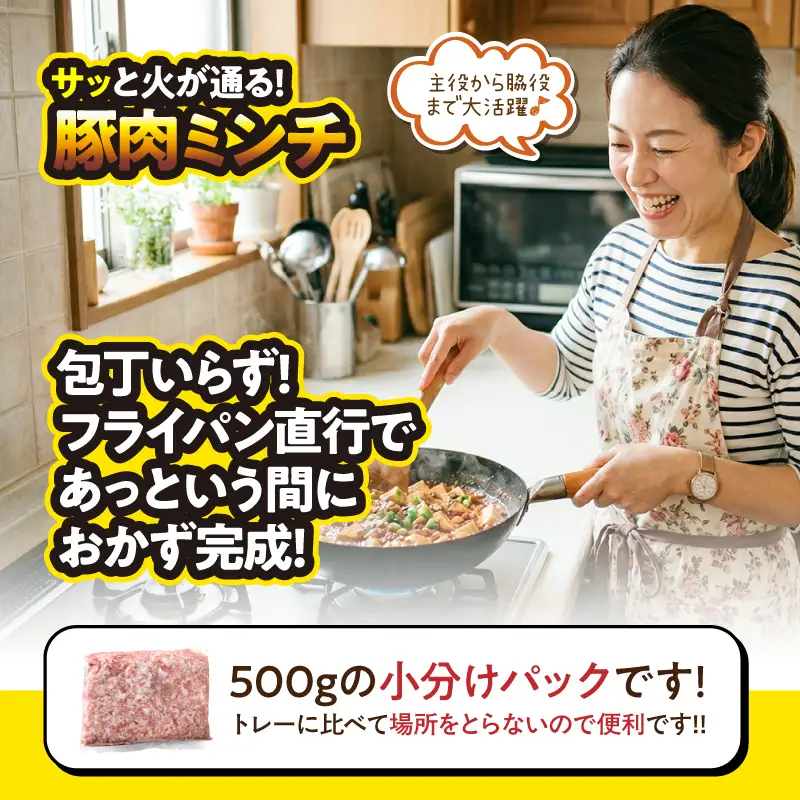 【 全3回 定期便 】鹿児島県産 豚肉ミンチ 3.0kg（500×6パック） KN179-T03 肉 豚