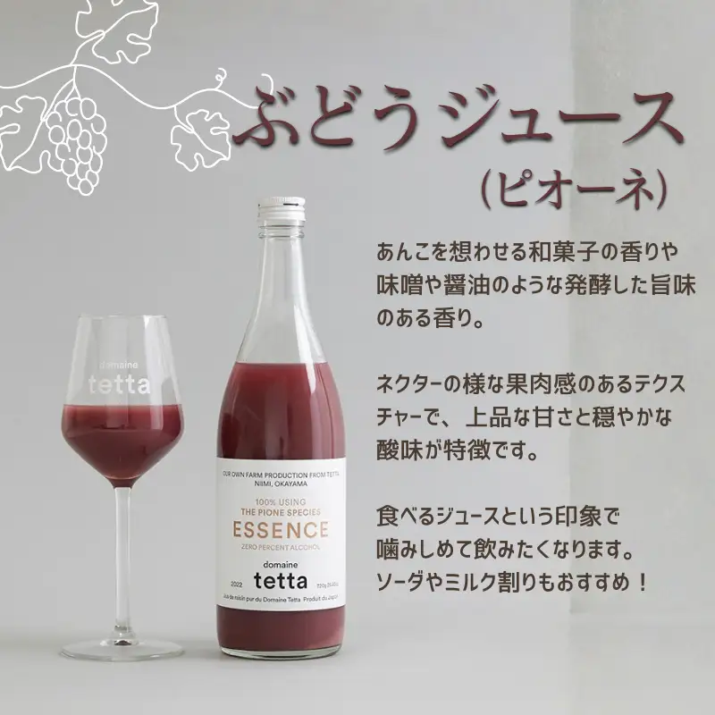 tetta ぶどうジュース 2本セット 各720g