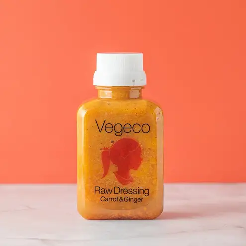ドレッシング 【定期便3回】Vegeco飲みたくなる生ドレッシング(人参と生姜・赤玉ねぎと蜂蜜・青葱と塩麹 180ml×各2本) 3ヶ月 福岡市内製造