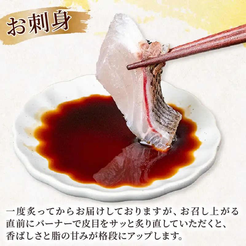 イサキ 皮付き 炙り 半身分 炙り