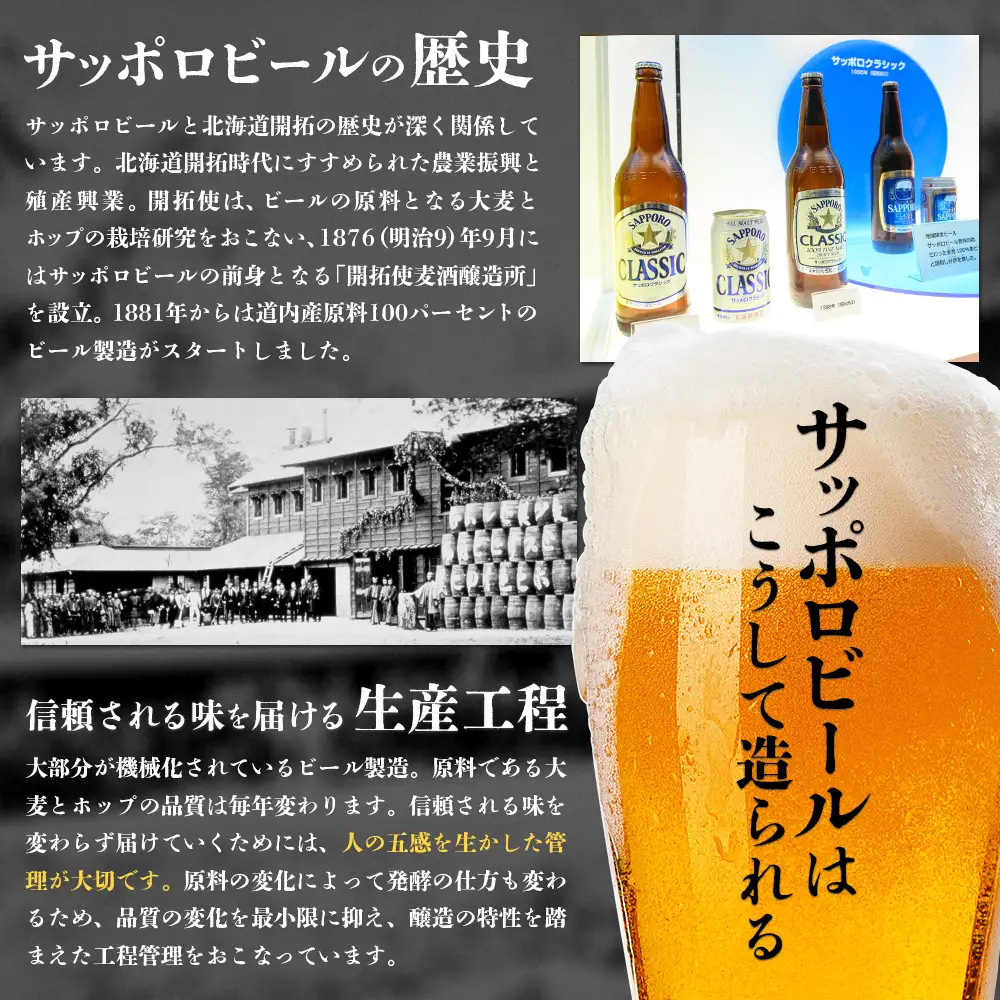『飲み比べ定期便3回』サッポロクラシック・サッポロ黒ラベル・ヱビスビール 各500ml×24本【9300200018031121】