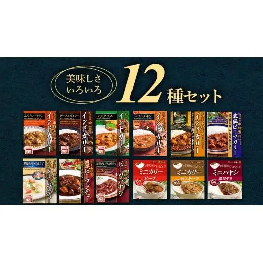 【 定期便 全2回 毎月 お届け 】 新宿 中村屋 レトルト 食べ比べ セット ( Aセット 12種 )