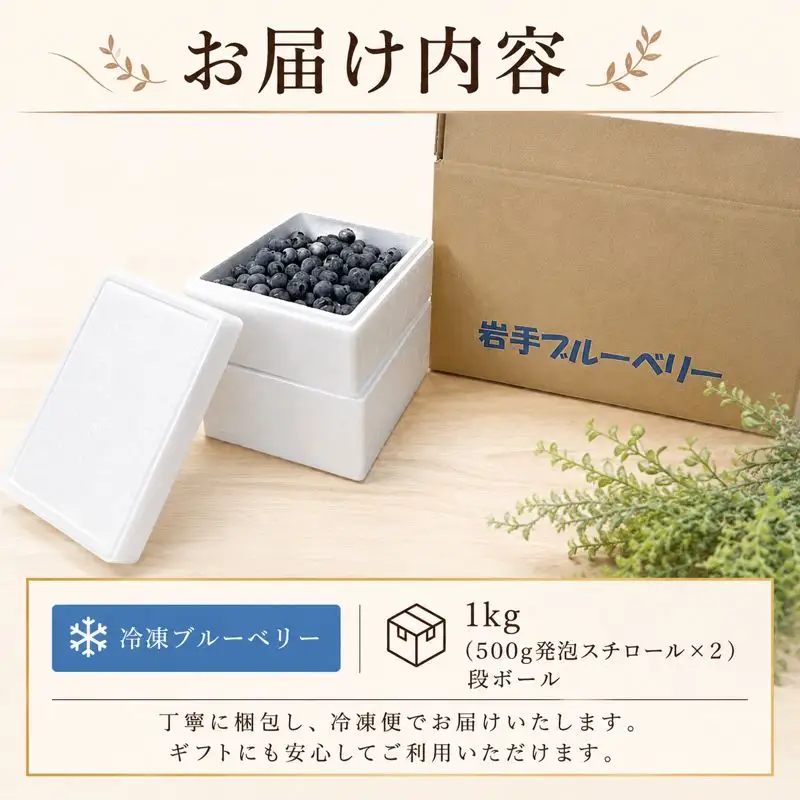 【8月以降発送】完熟  冷凍 ブルーベリー 1kg  北田りんご園 kitada001 ブルーベリー