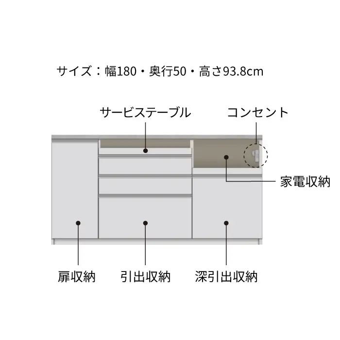 キッチンボード JN-1800R下台 [No.1185] ／ 家具 インテリア 岐阜県