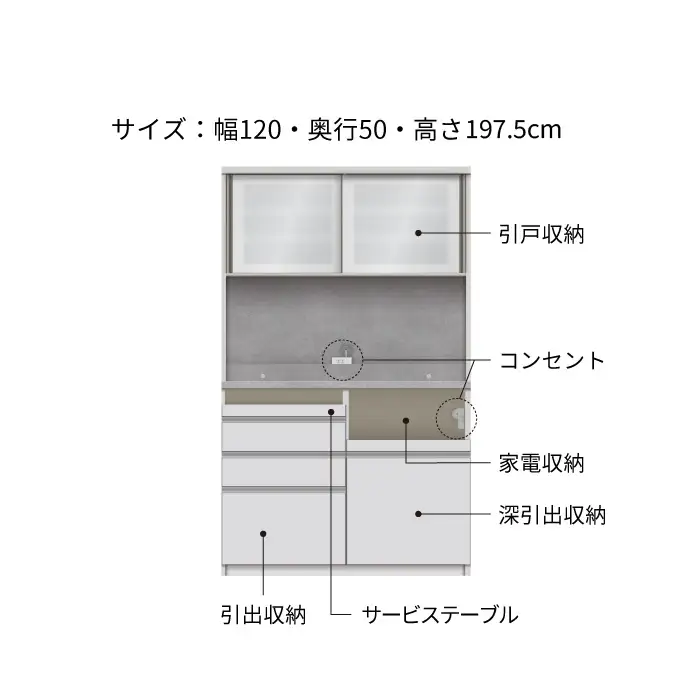 キッチンボード JN-1200R [No.1191] ／ 家具 インテリア 岐阜県