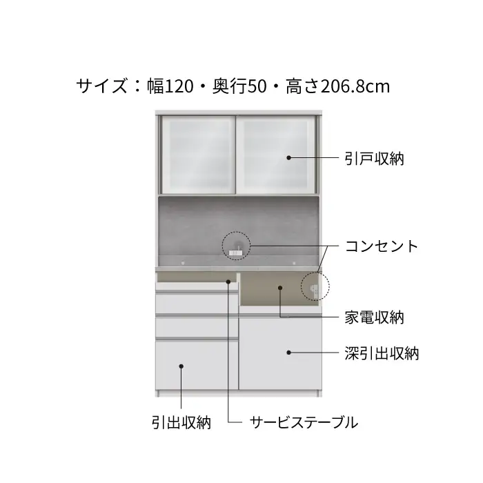 キッチンボード JNH-1200R [No.1195] ／ 家具 インテリア 岐阜県