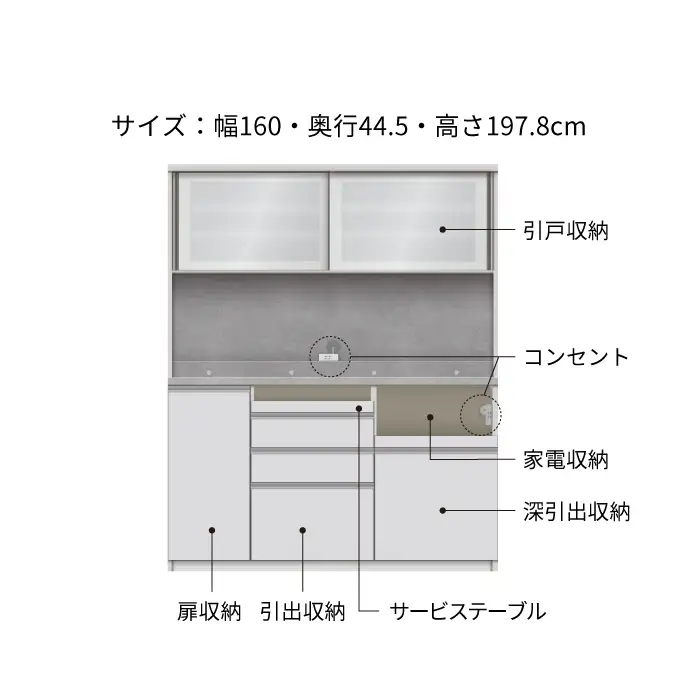 キッチンボード JN-S1600R [No.1203] ／ 家具 インテリア 岐阜県
