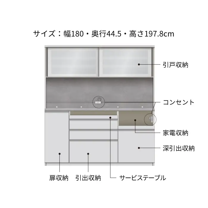 キッチンボード JN-S1800R [No.1213] ／ 家具 インテリア 岐阜県