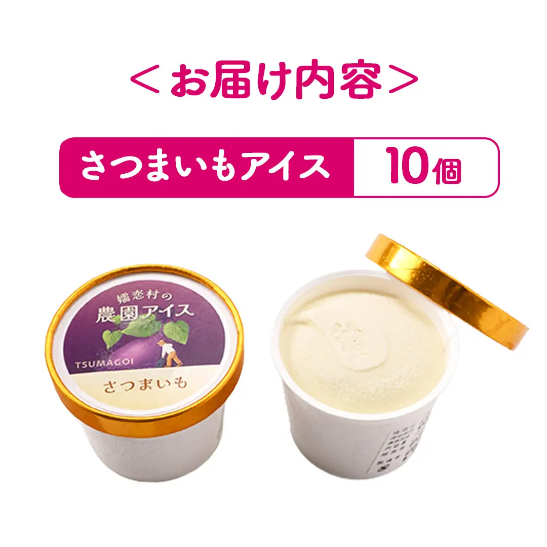 嬬恋村 の 農園 アイス さつまいも 100ml 10個入り [AT020tu]